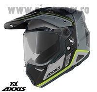 Casca adventure/touring/off road Axxis model Wolf DS Roadrunner B2 gri lucios